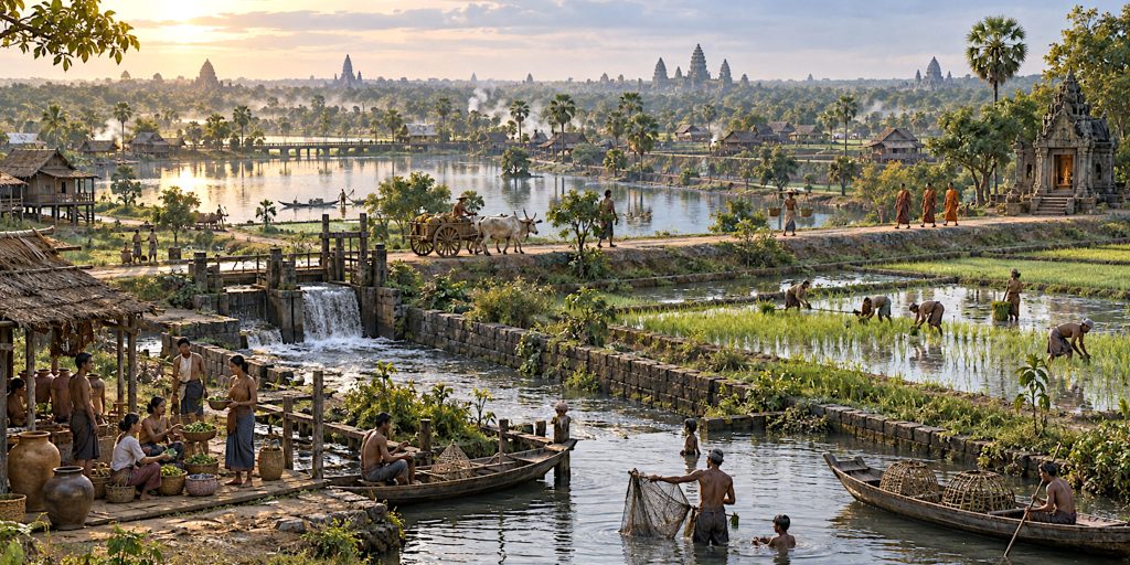 Dawn in Angkor’s Water City