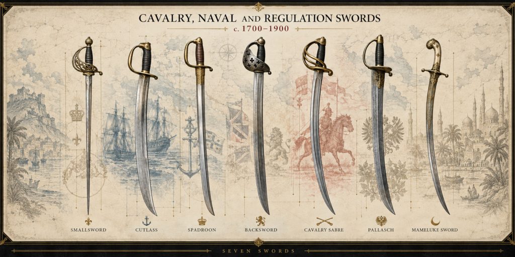 Cavalry, Naval and Regulation Sword Chart