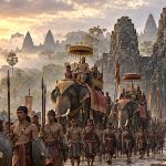 Royal Procession at Angkor Dawn