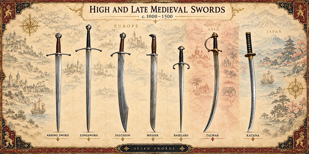 High and Late Medieval Sword Chart